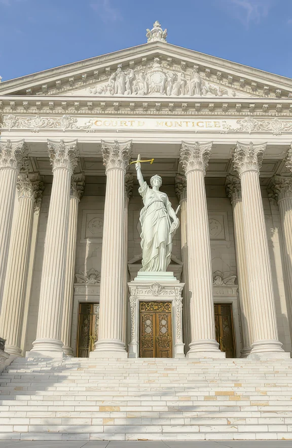 Courthouse and symbol of justice